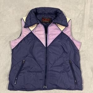 VTG 90s St Moritz Down Puffer Vest Womens Medium Retro Vintage Ski Snowboarding